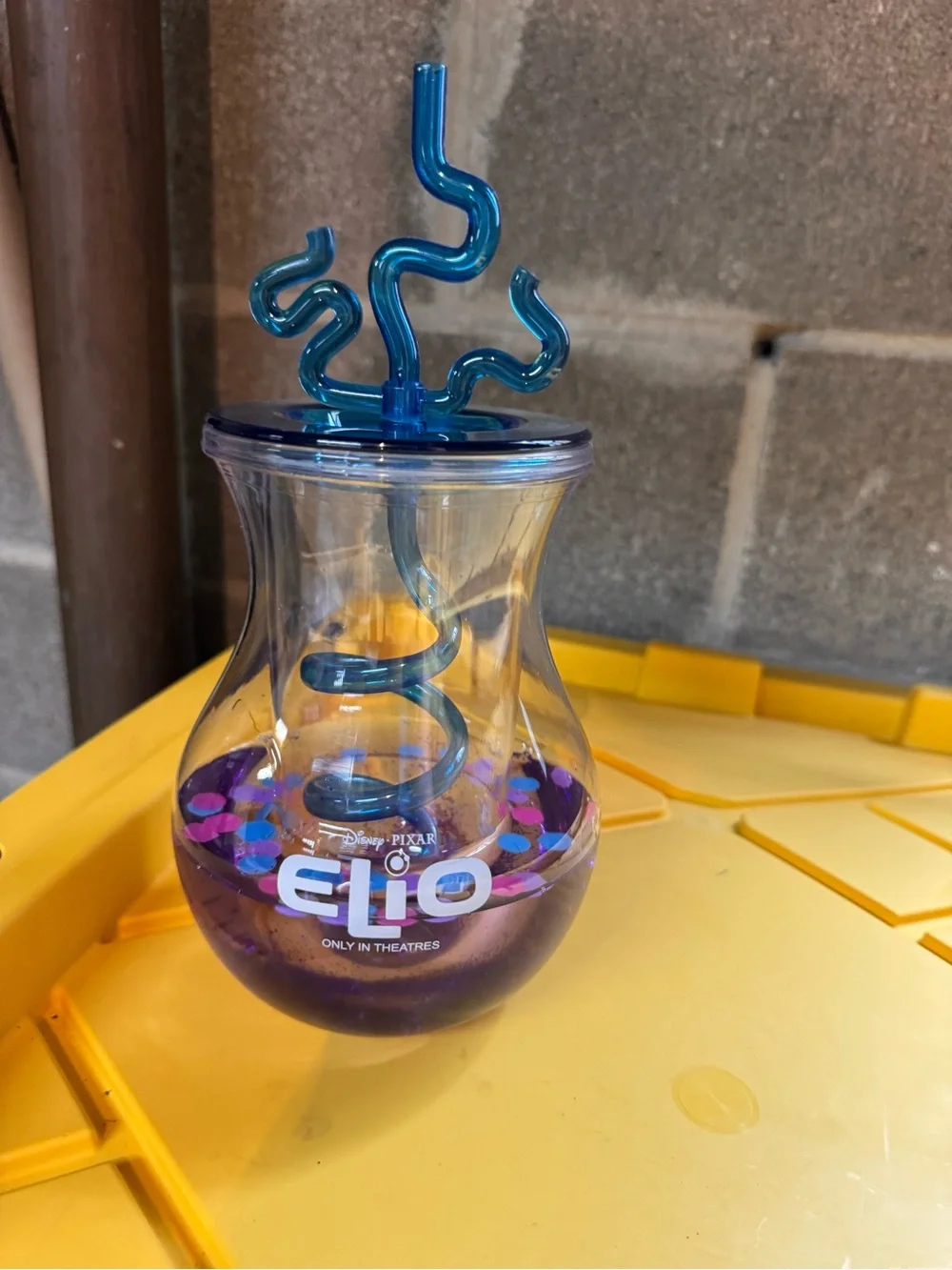 Disney Pixar Elio Promotional Metal Bucket & Cup w/ Straw Movie Promo